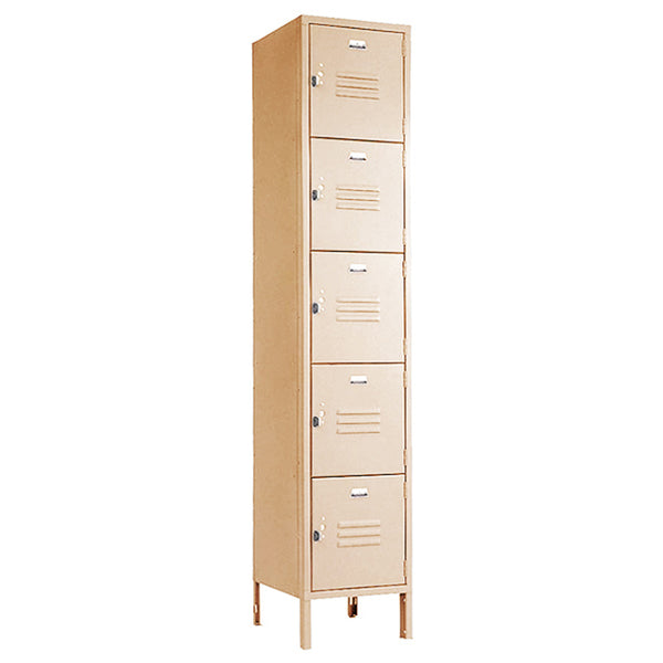 5 Tier Lockers - 12"d x 12"w x 66"h - Champagne