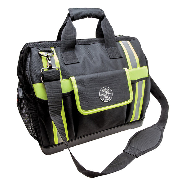 Klein Tool Bag, Tradesman Pro™ High-Visibility Tool Bag, 42 Pockets, 16-Inch (55598)