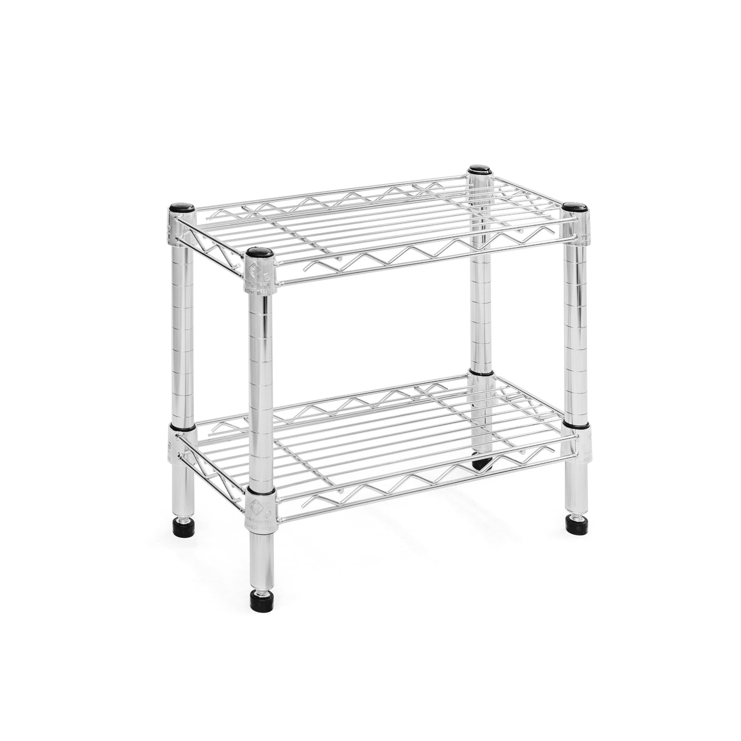 8"d x 14"h Chrome Wire Shelving w/ 2 Shelves