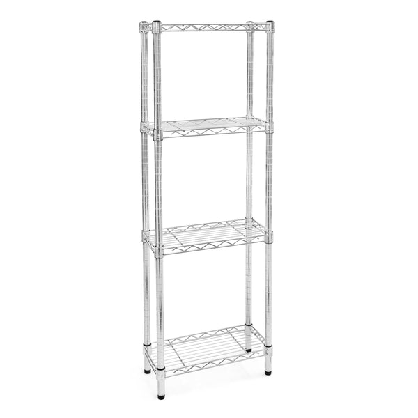 8"d x 18"w Chrome Wire Shelving w/ 4 Shelves