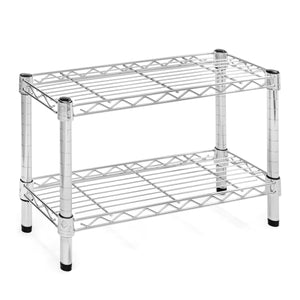 8"d x 14"h Chrome Wire Shelving w/ 2 Shelves