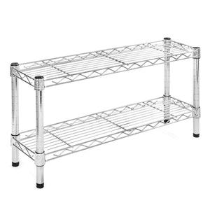 8"d x 14"h Chrome Wire Shelving w/ 2 Shelves