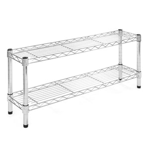 8"d x 14"h Chrome Wire Shelving w/ 2 Shelves