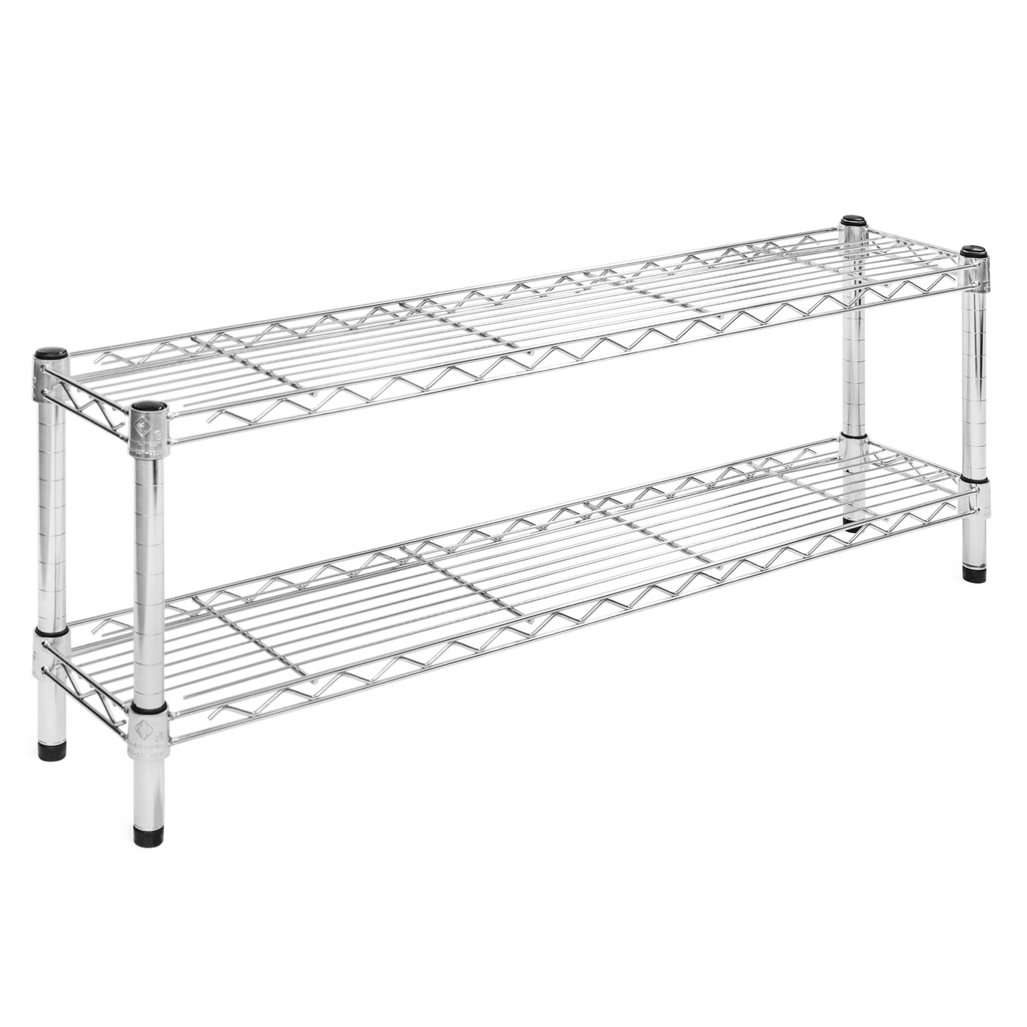 8"d x 14"h Chrome Wire Shelving w/ 2 Shelves