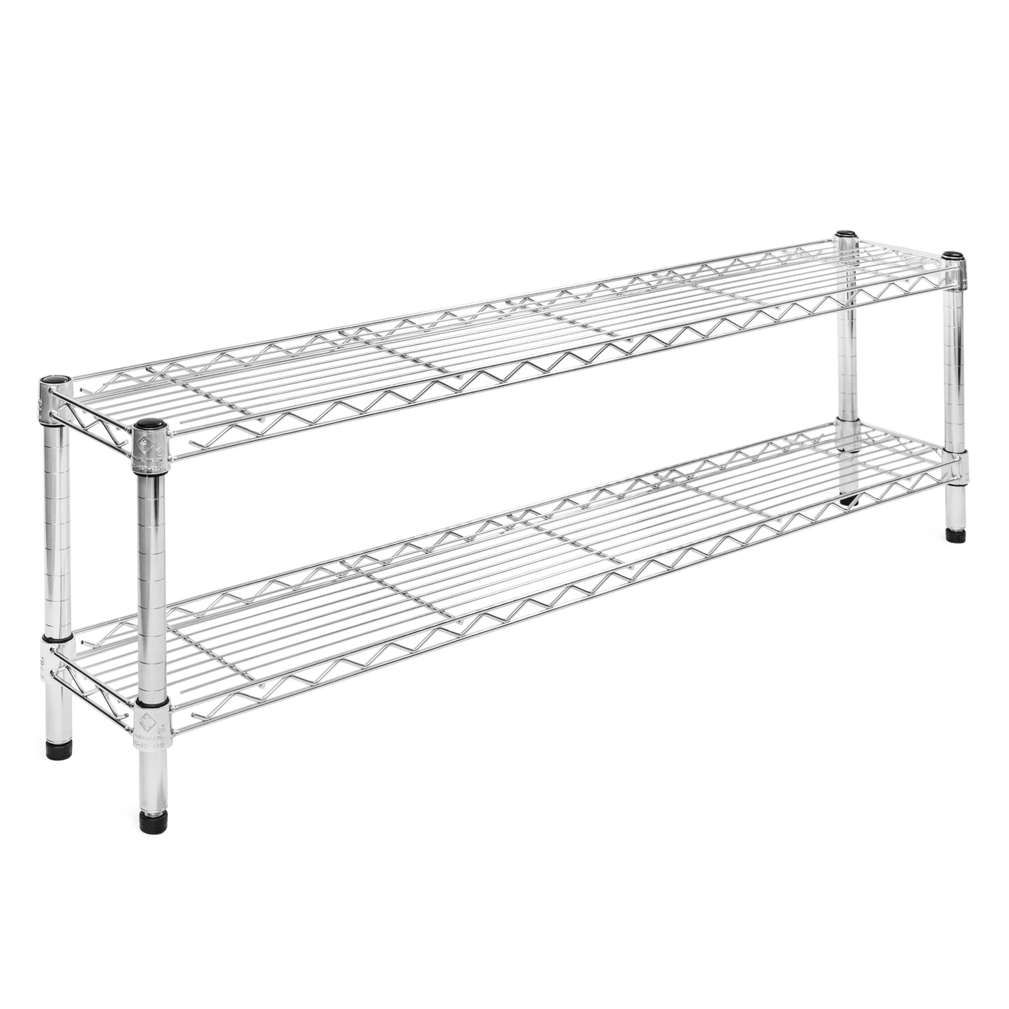 8"d x 14"h Chrome Wire Shelving w/ 2 Shelves