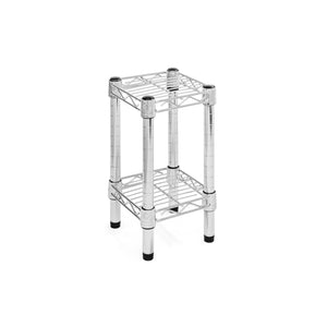 8"d x 14"h Chrome Wire Shelving w/ 2 Shelves