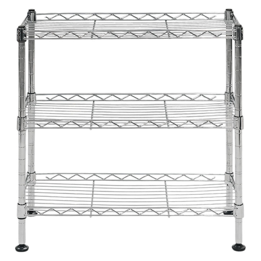 Standard Duty 8"d x 18"w x 18"h 3-Tier Chrome Wire Shelving