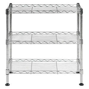 Standard Duty 8"d x 18"w x 18"h 3-Tier Chrome Wire Shelving