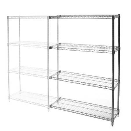 12"d x 12"w Wire Shelving Add-Ons w/ 4 Shelves