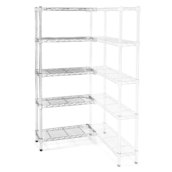 8"d x 24"w Wire Shelving Add-On Units w/ 5 Shelves