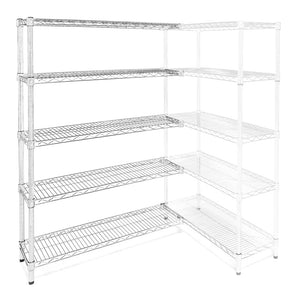 10"d x 42"w Wire Shelving Add-Ons w/ 5 Shelves