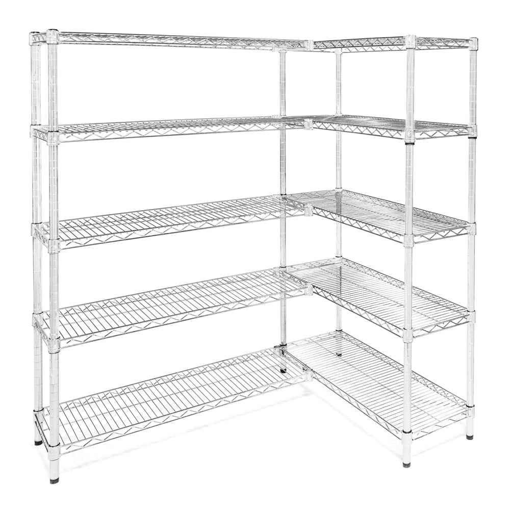 10"d x 42"w Wire Shelving Add-Ons w/ 5 Shelves