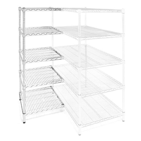 21"d x 21"w Wire Shelving Add-Ons w/ 5 Shelves