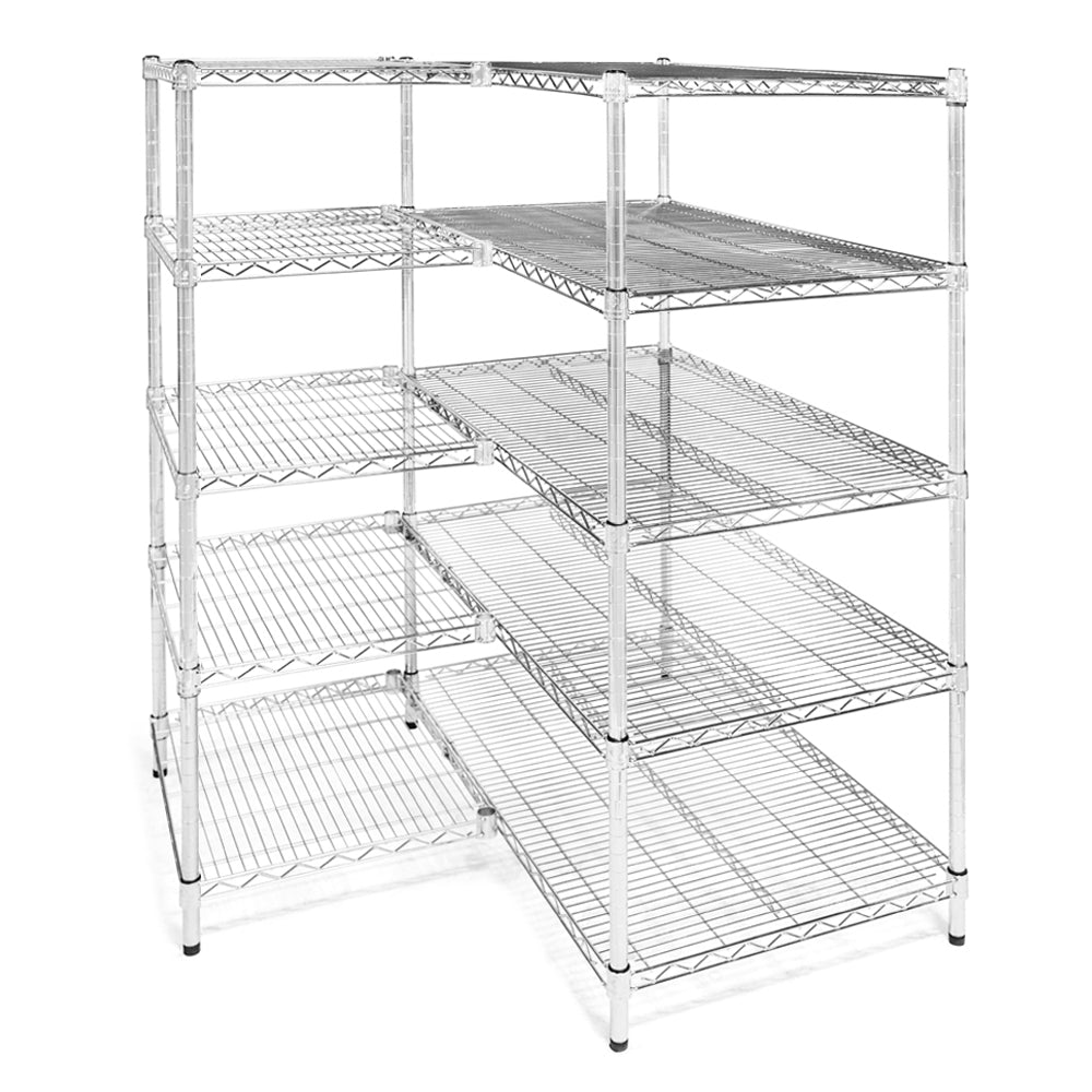 21"d x 21"w Wire Shelving Add-Ons w/ 5 Shelves