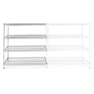 21"d x 30"w Wire Shelving Add-Ons w/ 4 Shelves