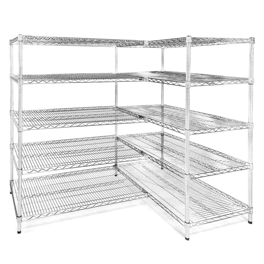 21"d x 42"w Wire Shelving Add-Ons w/ 5 Shelves