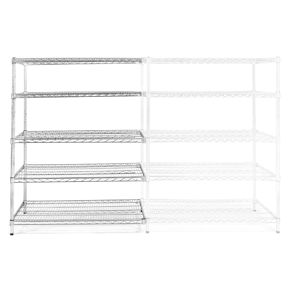 21"d x 42"w Wire Shelving Add-Ons w/ 5 Shelves