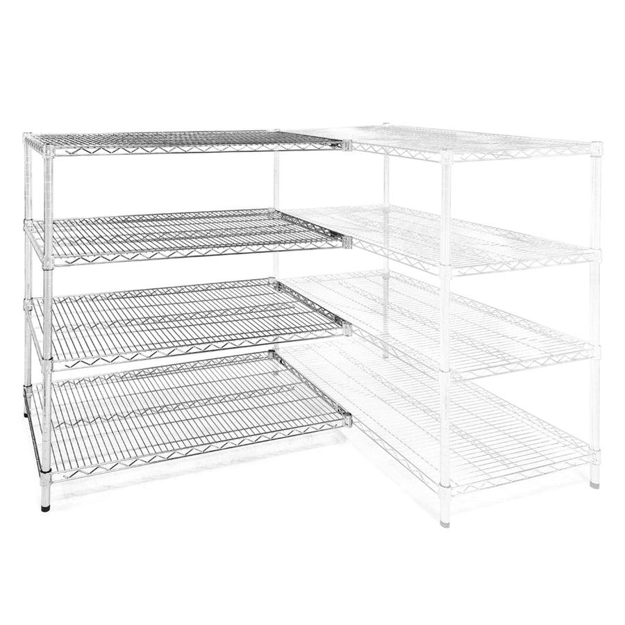 21"d x 42"w Wire Shelving Add-Ons w/ 4 Shelves