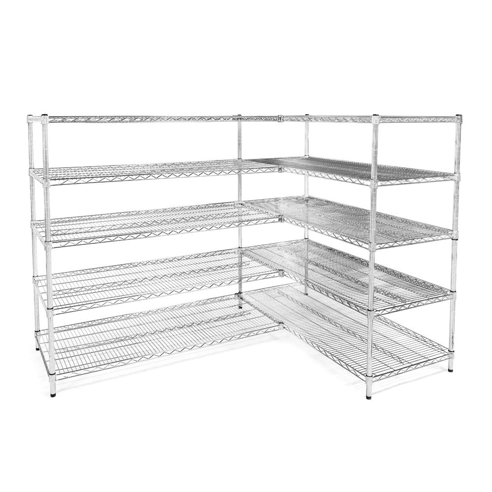 21"d x 60"w Wire Shelving Add-Ons w/ 5 Shelves