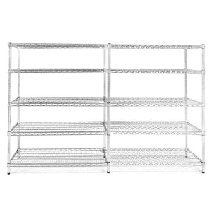 21"d x 60"w Wire Shelving Add-Ons w/ 5 Shelves