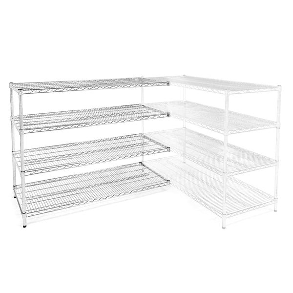 21"d x 60"w Wire Shelving Add-Ons w/ 4 Shelves