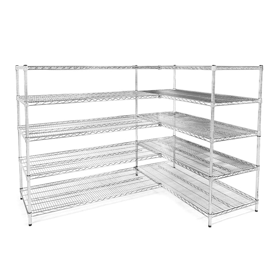 21"d x 72"w Wire Shelving Add-Ons w/ 5 Shelves