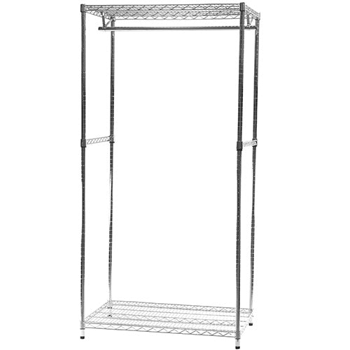 Wire Closet Shelving w/ Lower Shelf - 18"d x 72"h