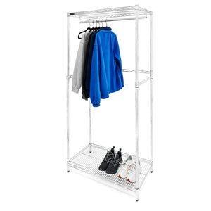 Wire Closet Shelving w/ Lower Shelf - 18"d x 72"h