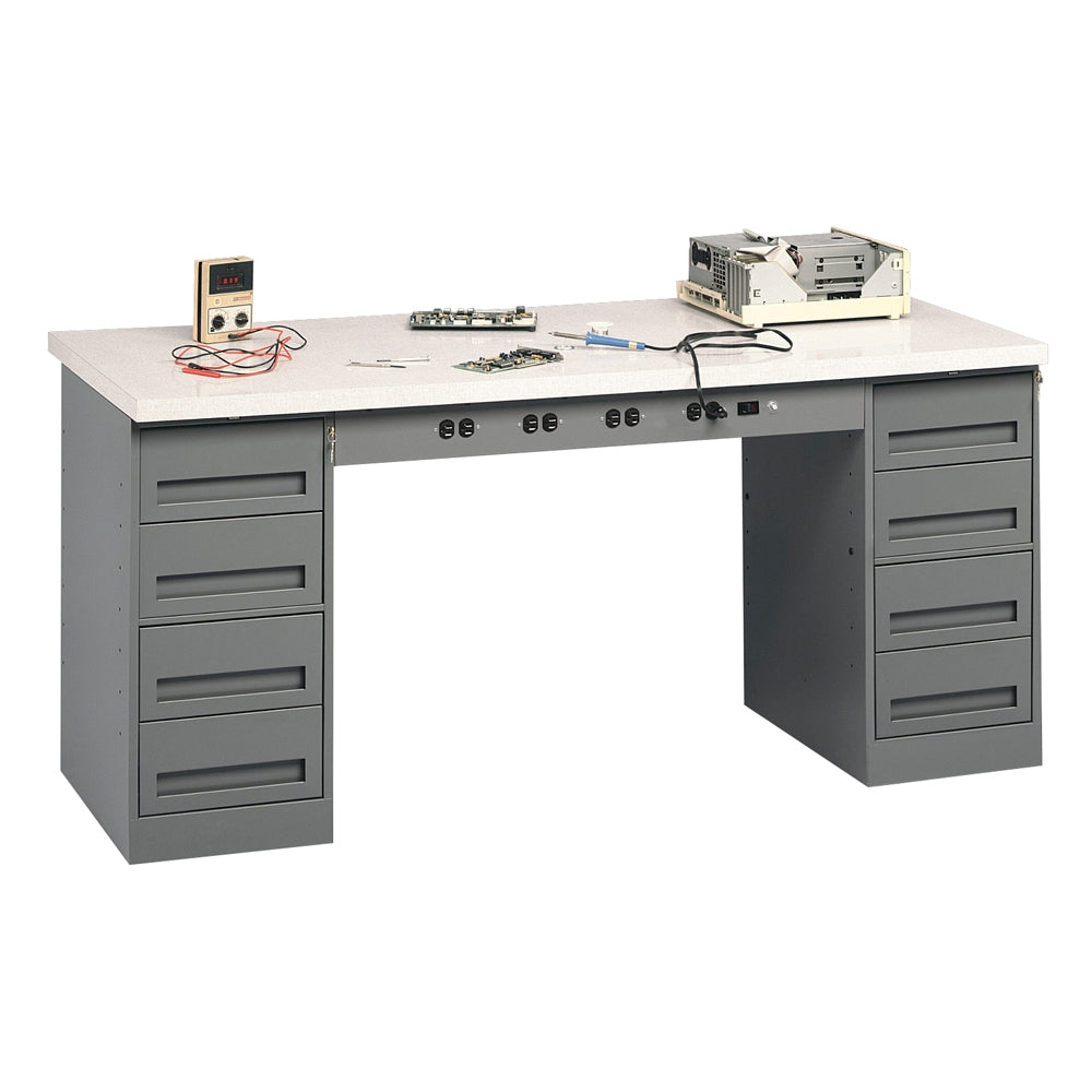 Modular Electric Workbench w/ 2 Drawer Units