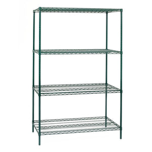 18"d Green Epoxy Wire Shelves