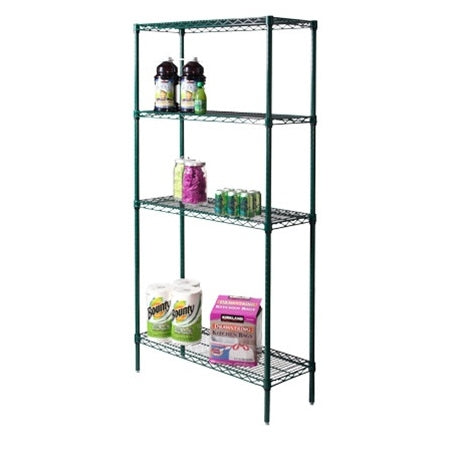 18"d Green Epoxy Wire Shelves