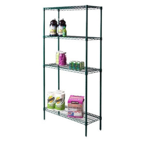 18"d Green Epoxy Wire Shelves