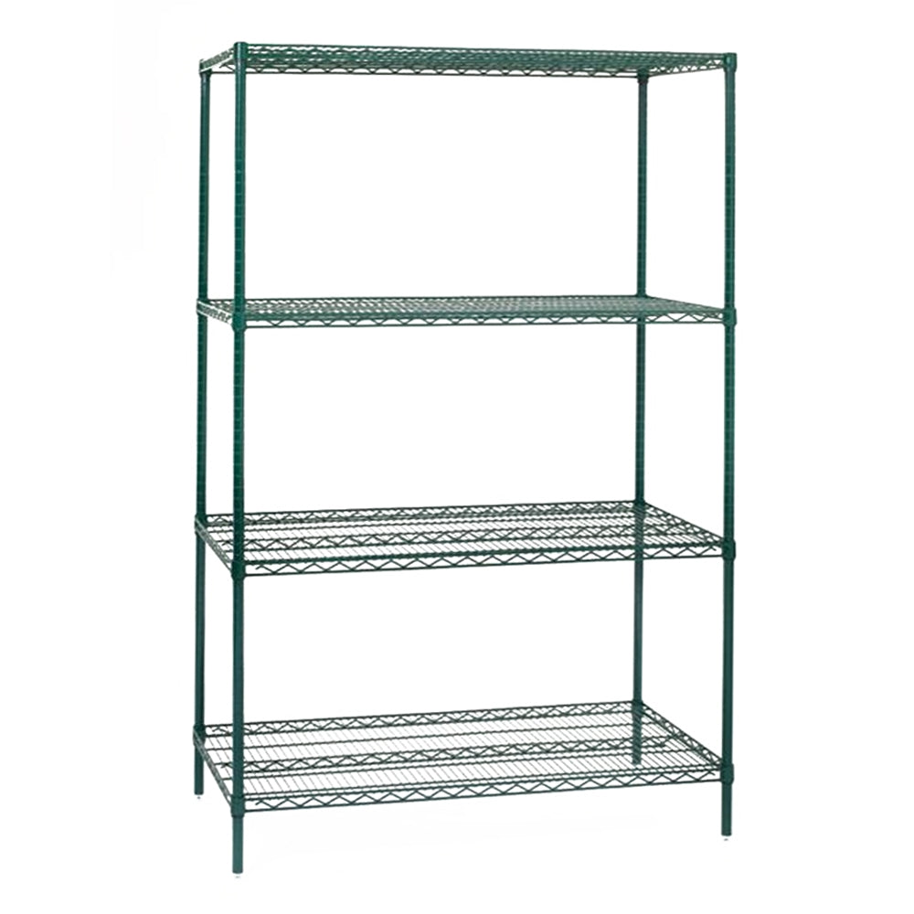 24"d Green Epoxy Wire Shelves