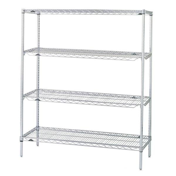 Metro QwikSlot Kit w/ 4 Shelves - Chrome