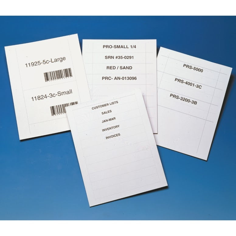 5/8" x 8" Label Inserts for 3/4" Magnetic Card Holders - 900pk