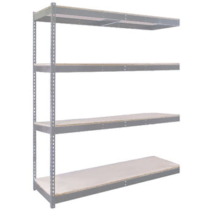 Lyon 18"d 4-Shelf Heavy-Duty Boltless Shelving Add-On Units - Gray