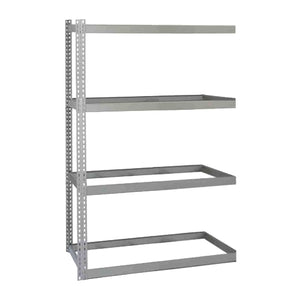 Lyon 18"d 4-Shelf Heavy-Duty Boltless Shelving Add-On Units - Gray