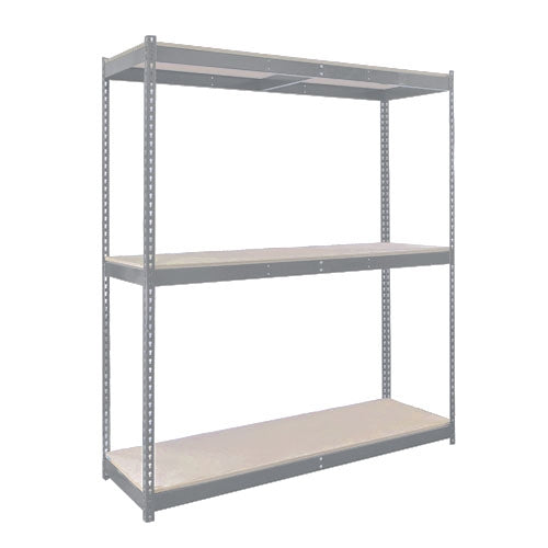 Lyon 18"d 3-Shelf Heavy-Duty Boltless Shelving Starter Units - Gray