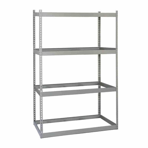 Lyon 18"d 4-Shelf Double Rivet Shelving Starter Units - Gray