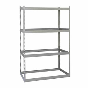 Lyon 24"d 4-Shelf Double Rivet Shelving Starter Units - Gray