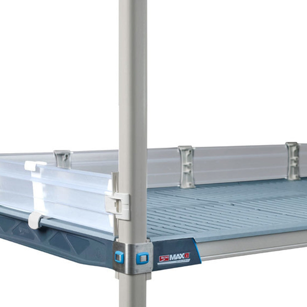 MetroMax i 4" Solid Clear Plastic Stackable Shelf Ledges