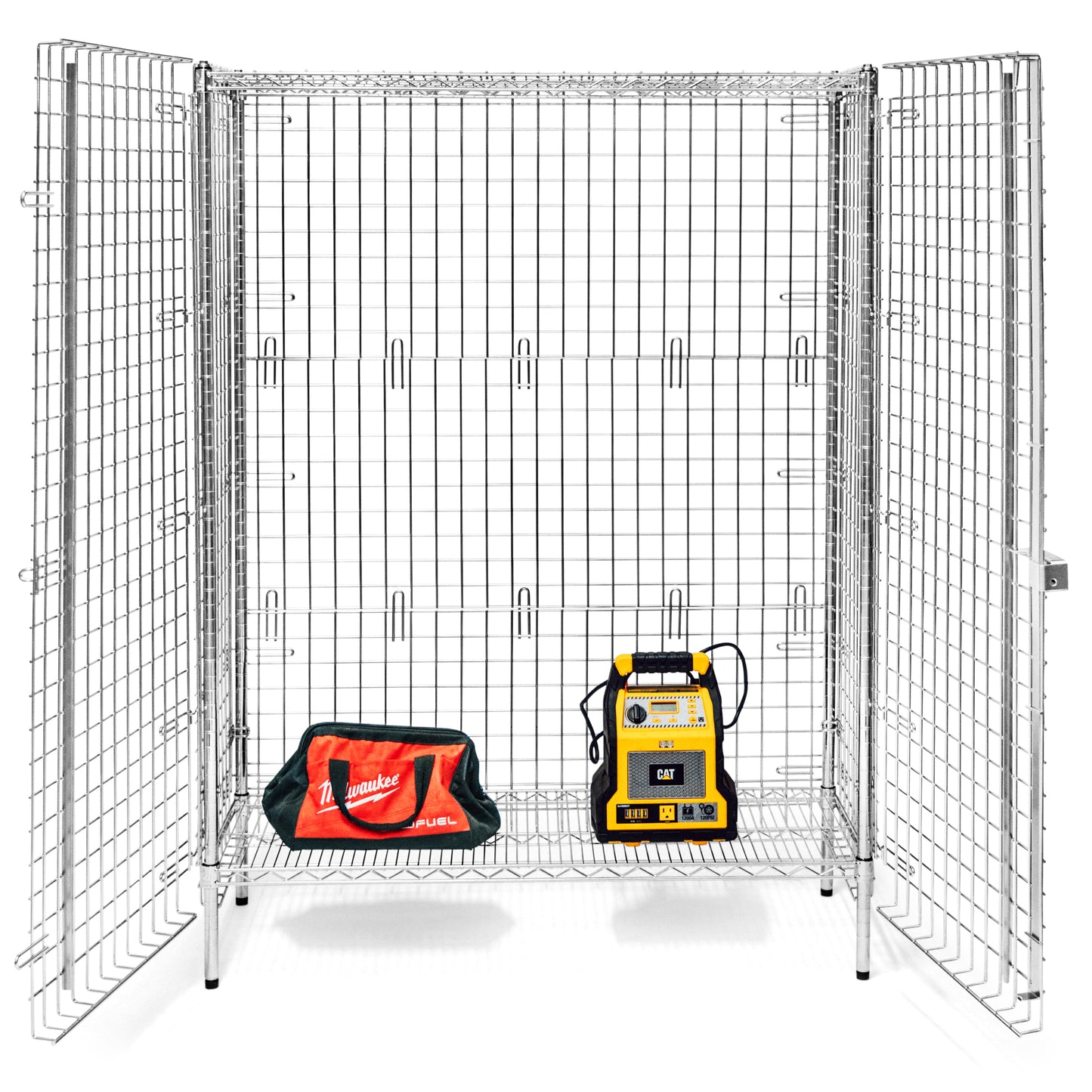 18"d Chrome Wire Security Cages