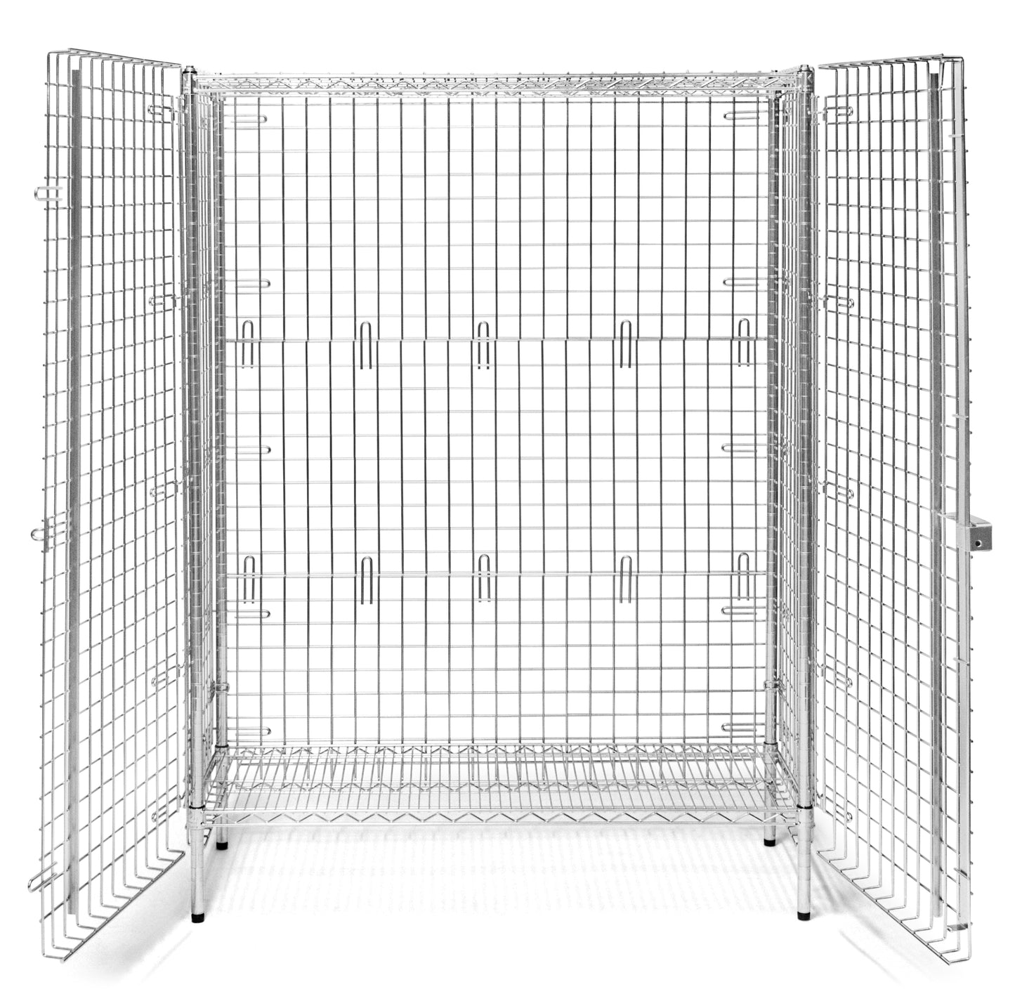 18"d Chrome Wire Security Cages