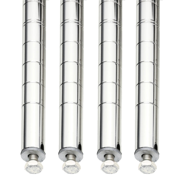 Super Erecta SiteSelect Stationary Posts - Stainless Steel - 4-Pack