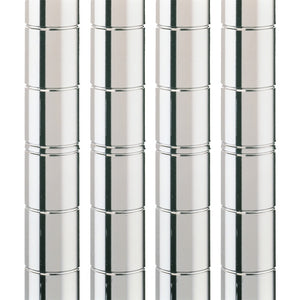 Super Erecta SiteSelect Stationary Posts - Stainless Steel - 4-Pack