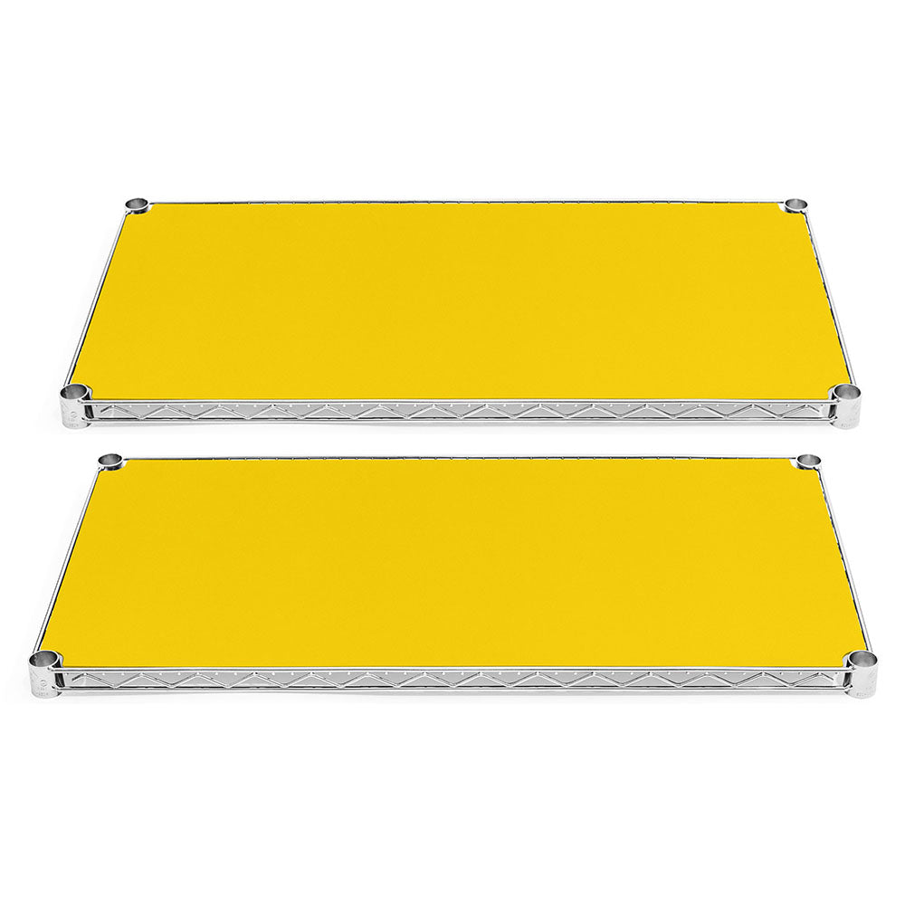 12"d Plastic Wire Shelf Liners 2-Pack - Light Yellow