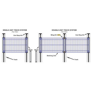 Single Track Kit for Wire Shelving