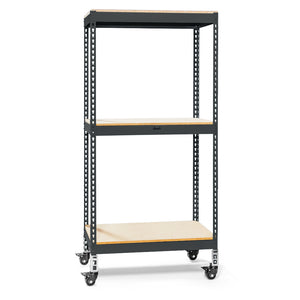 18"d 3-Shelf Heavy-Duty Boltless Shelving Starter Units - Black