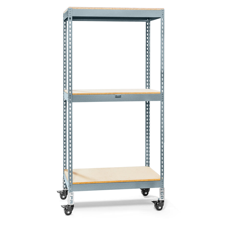 Lyon 48"d 4-Shelf Heavy-Duty Boltless Shelving Starter Units - Gray