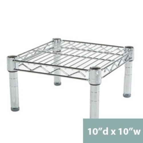 10"d x 6"h Chrome Wire Shelving w/ 1 Shelf